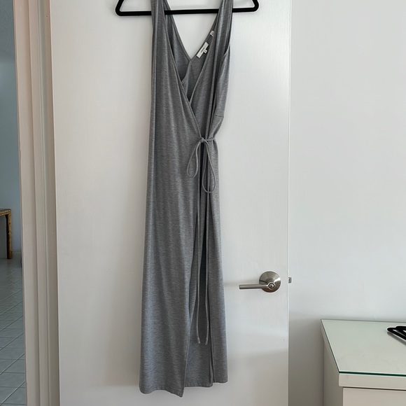 Vince Gray Midi Wrap Dress - Picture 2 of 5